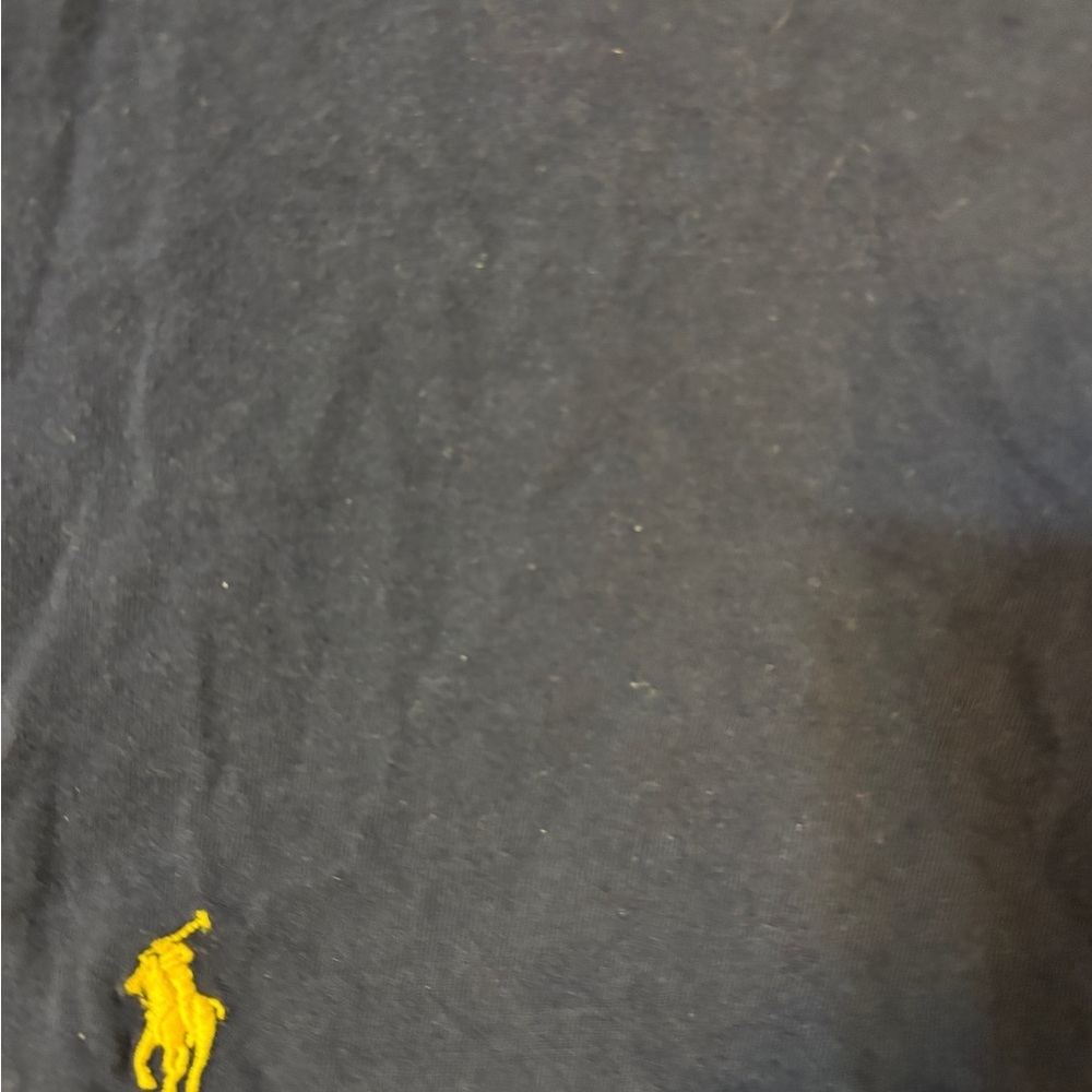 Polo Ralph Lauren men’s Logo navy T-Shirt yellow pony size large - Picture 4 of 6